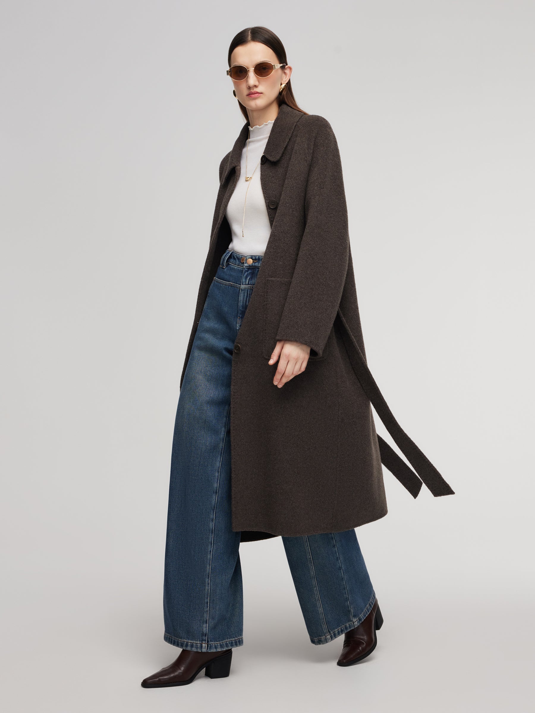 Camel-Wool Double-Faced Coat