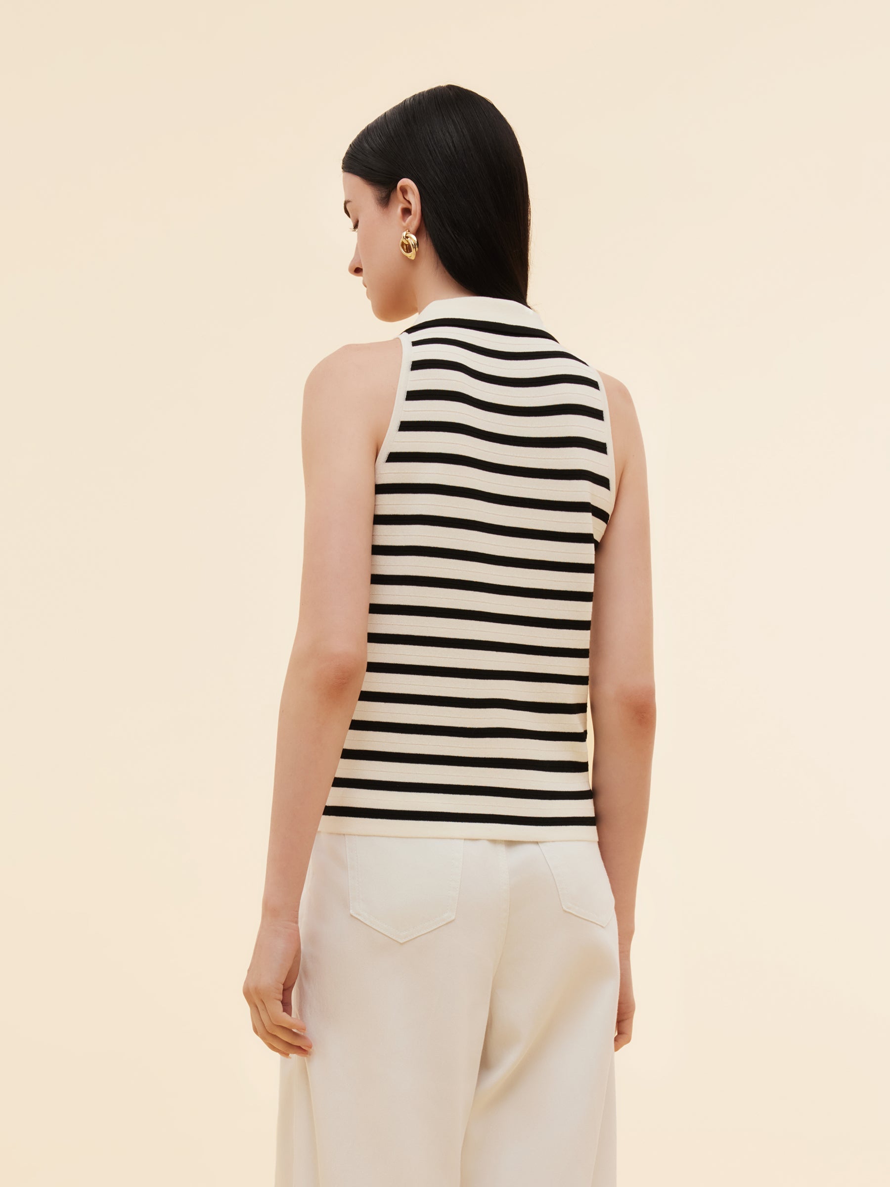 Tencel Stripe Knit Tank