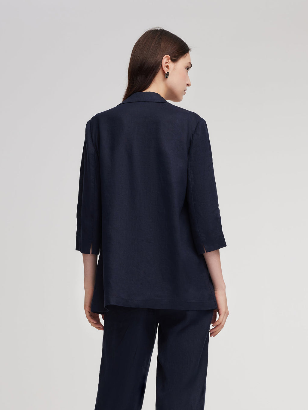 Linen 3/4 Sleeve Blazer