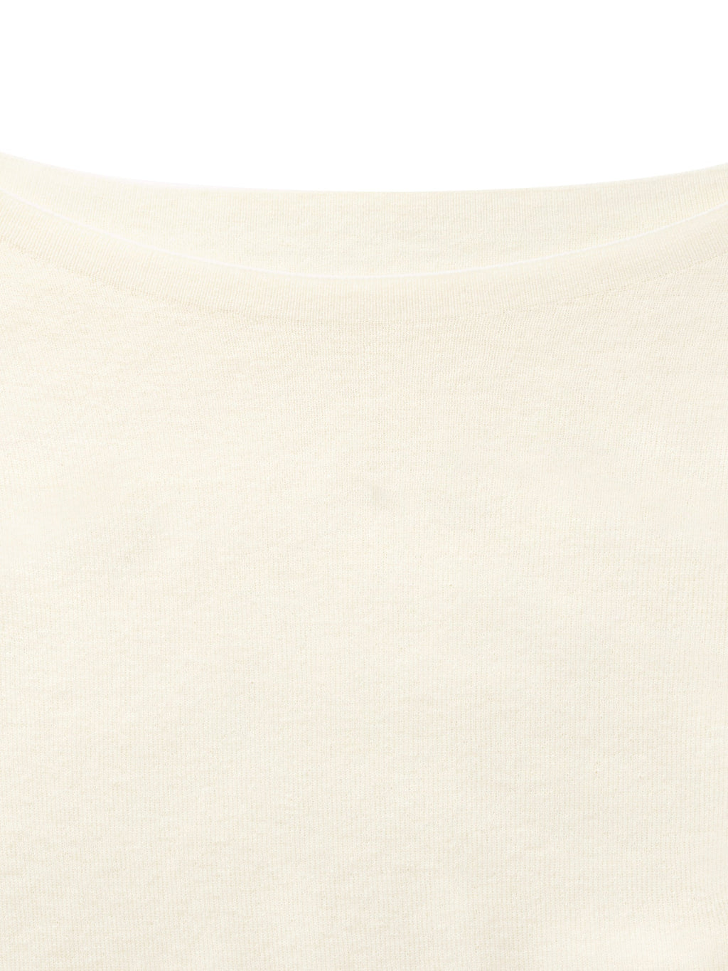 Wool Acetate Boat Neck Top