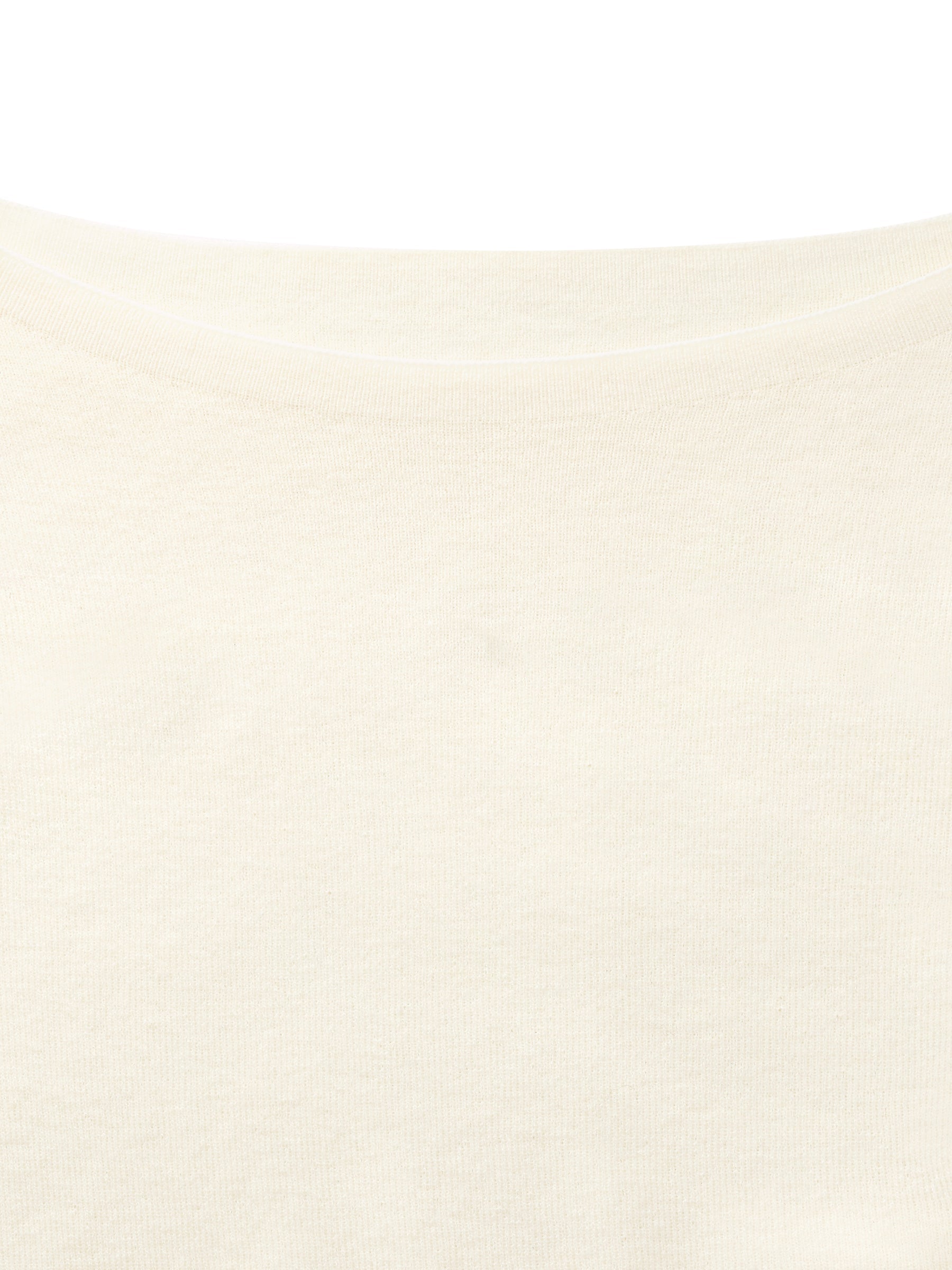 Wool Acetate Boat Neck Top