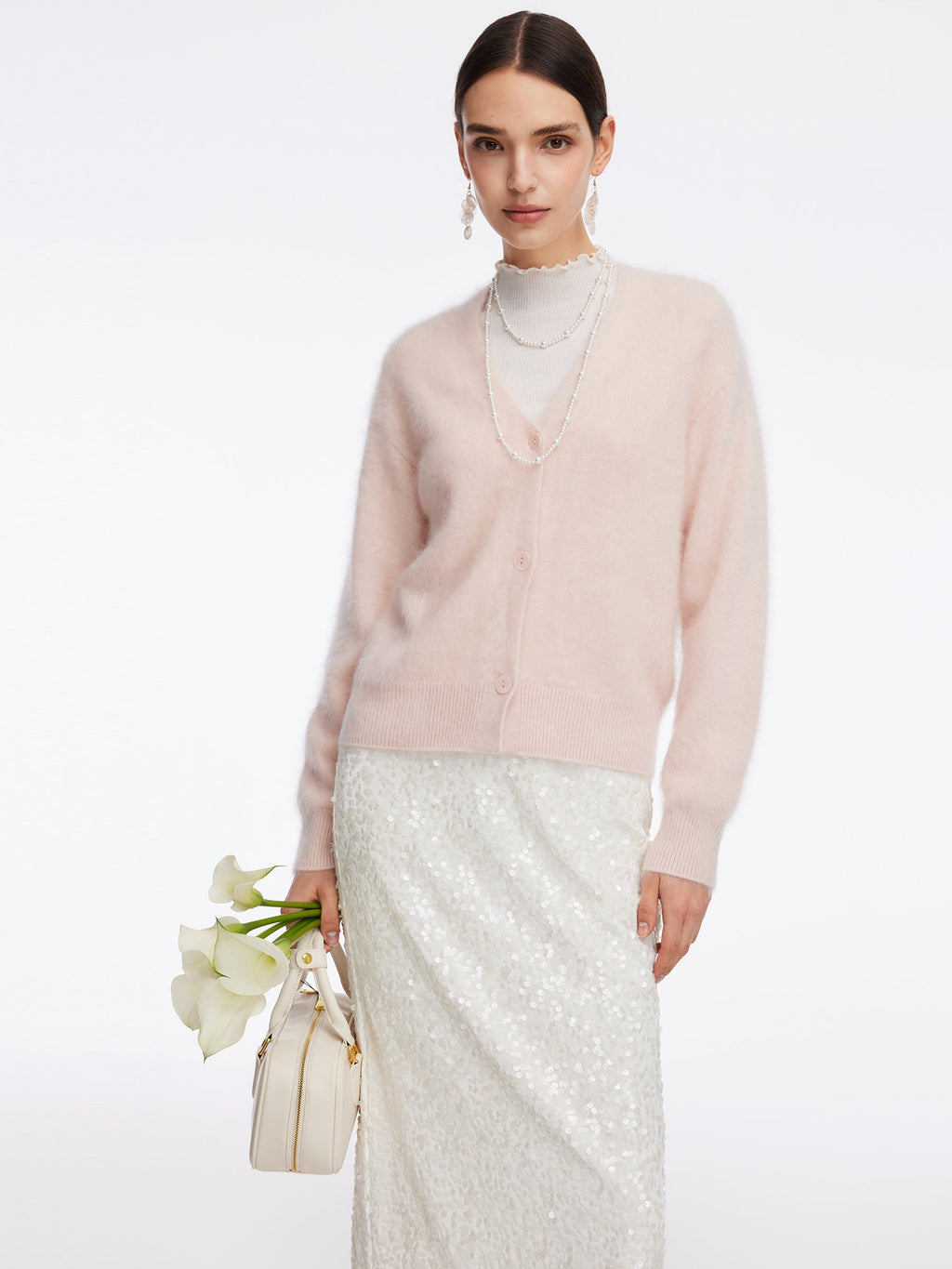Dropped Shoulder V-Neck Cardigan