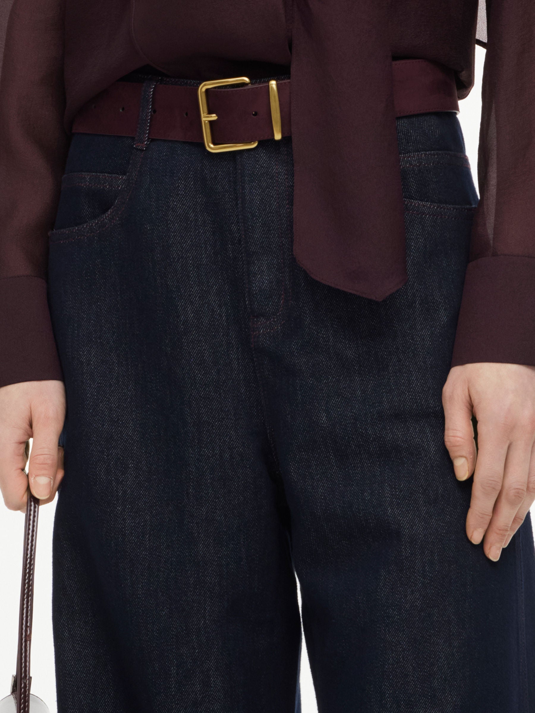 Lyocell-Cotton High-Waist Palazzo Jeans