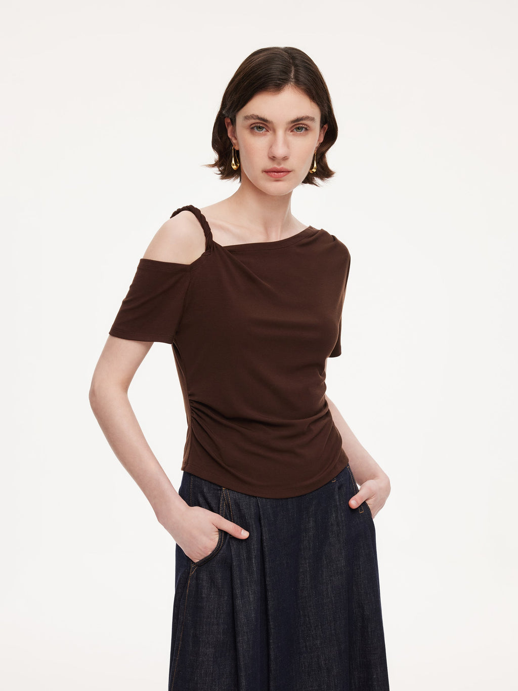 Side-Ruching Slimming Knit