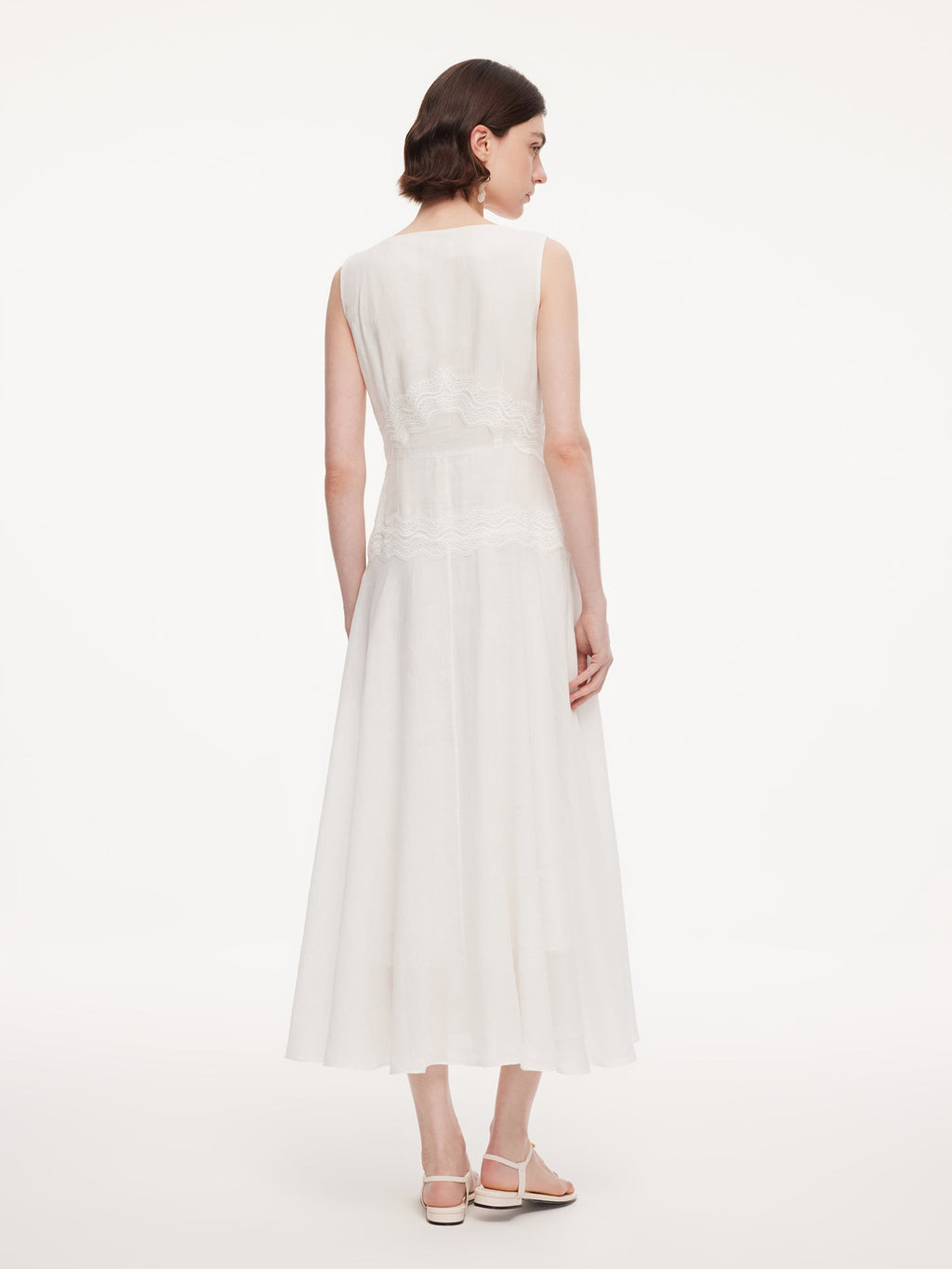 Ramie Lace A-Line Maxi Dress