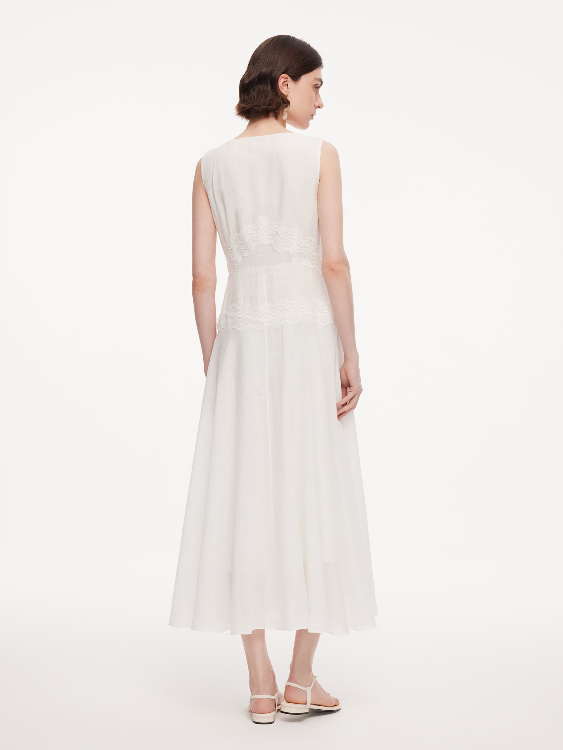 Ramie Lace A-Line Maxi Dress