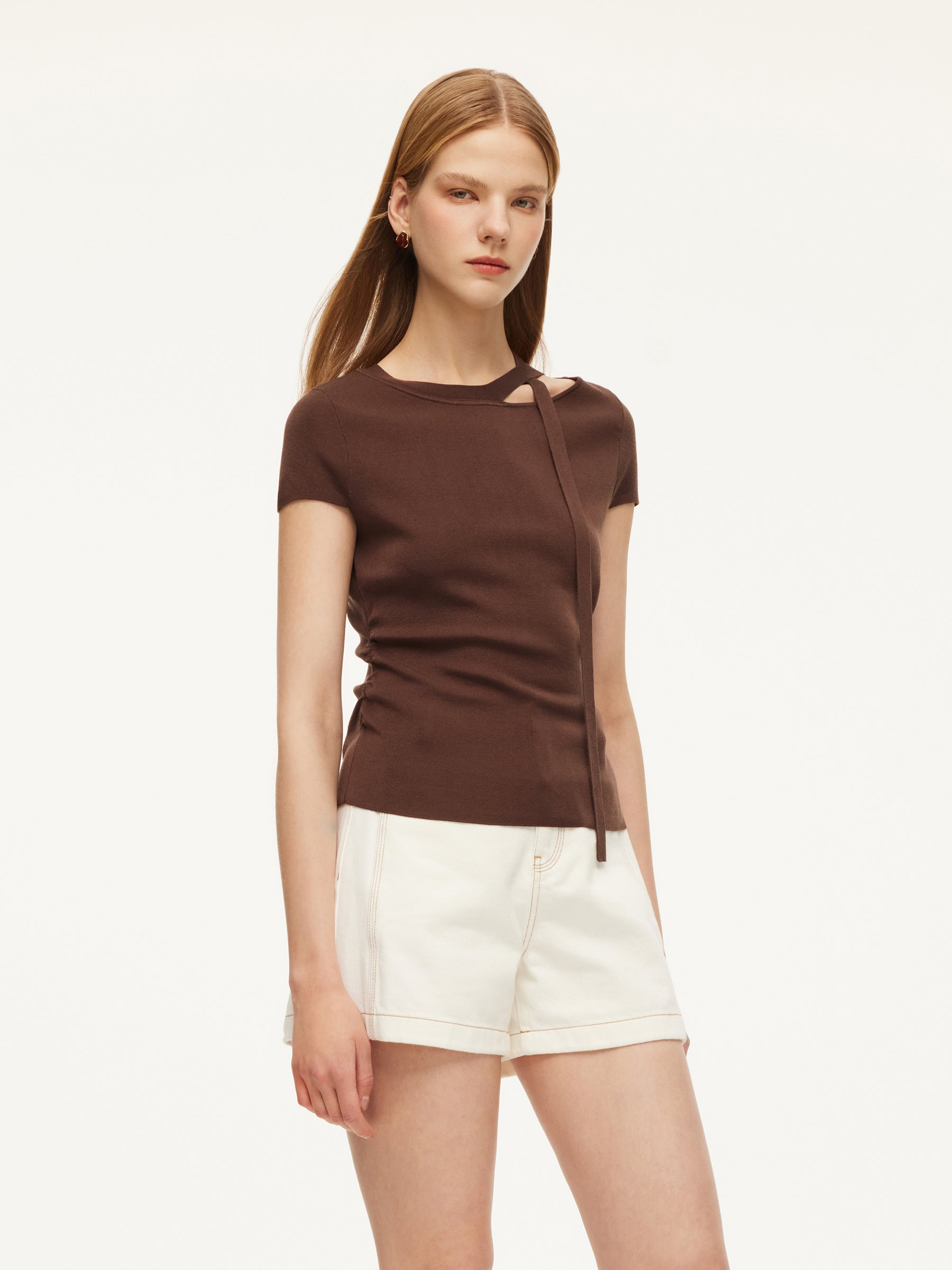 Waist Ruching with Ribbon