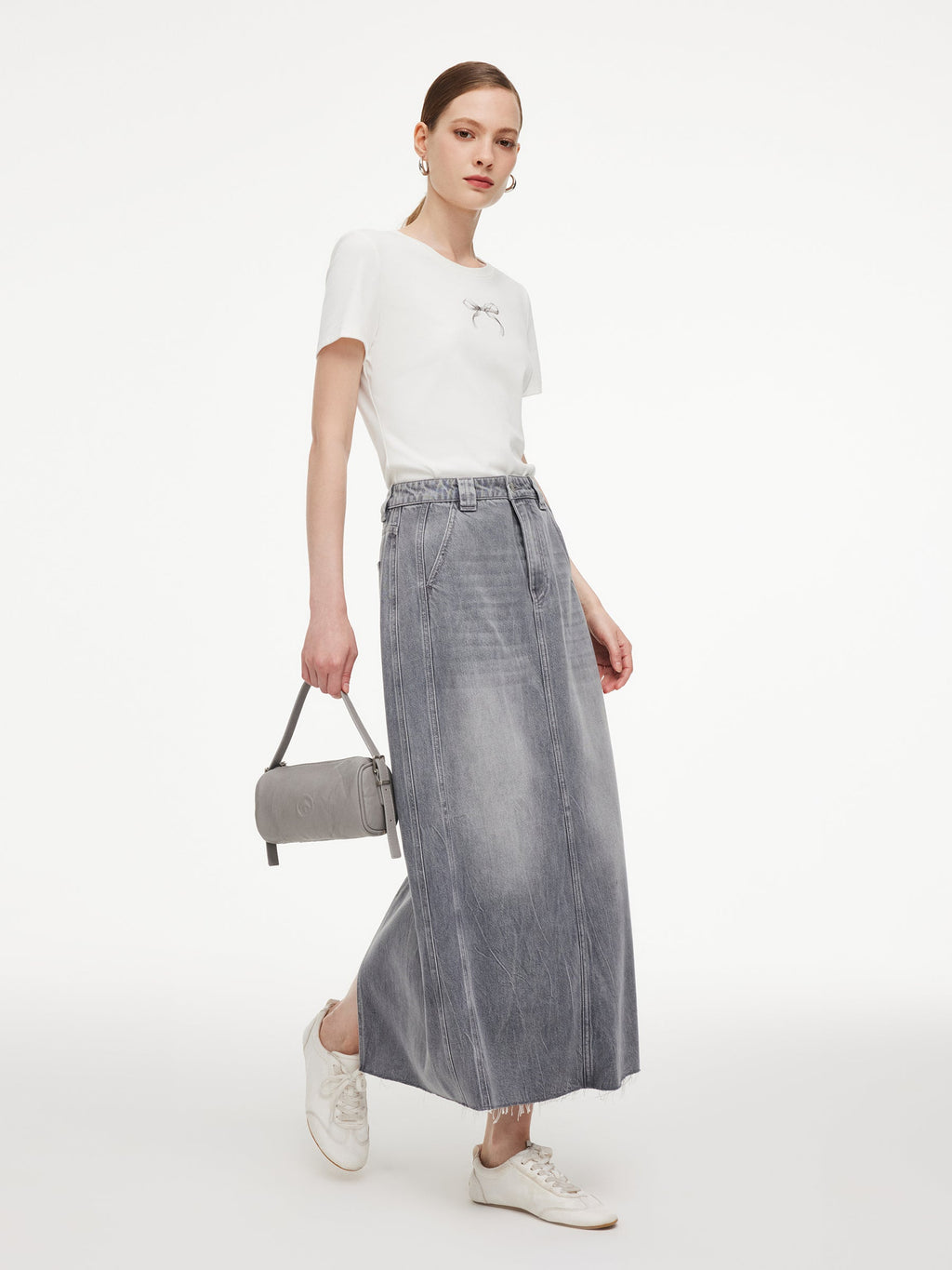 Breathable Straight Denim Skirt