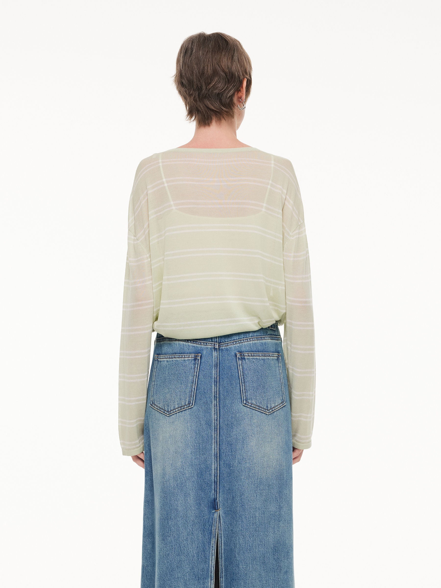 Lyocell-Silk Stripe Knit