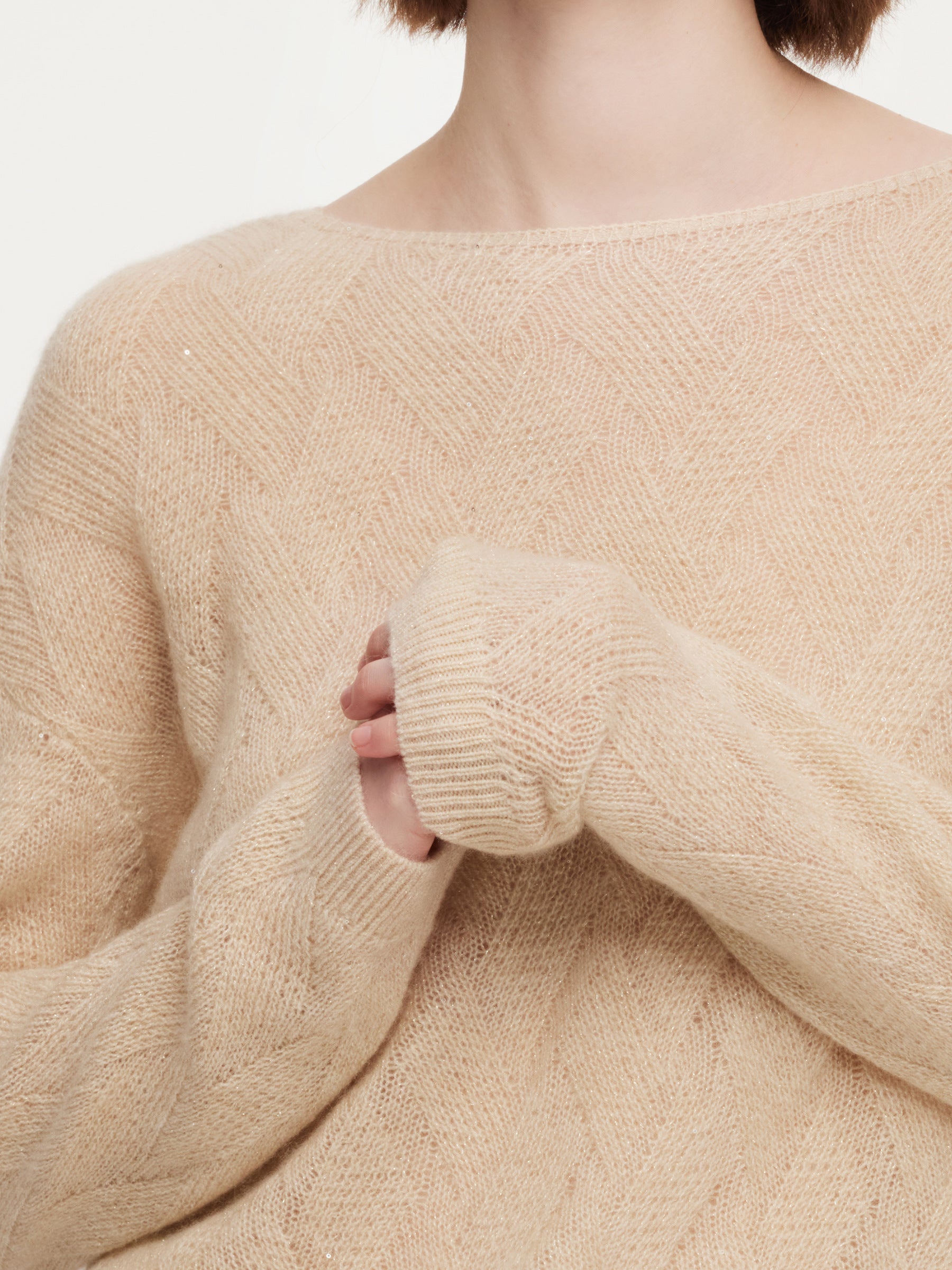 Cashmere Boat Neck Loose Sweater
