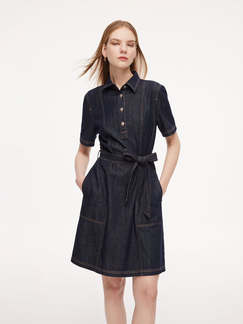 Denim Shirt Mini Dress