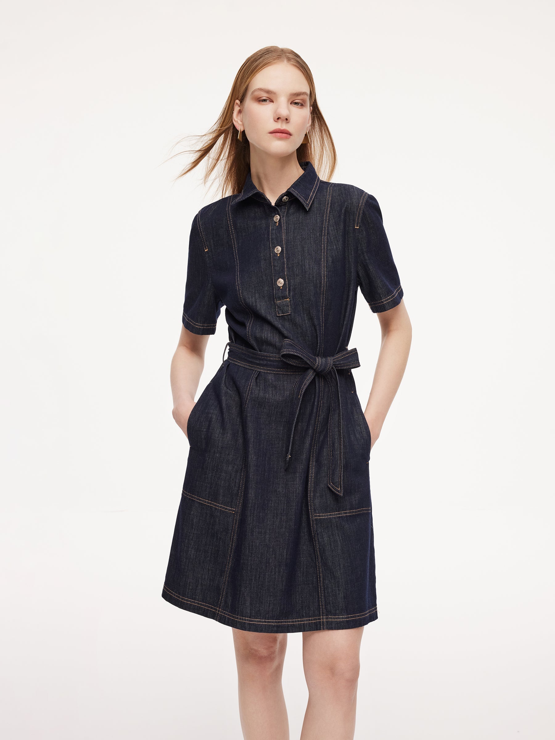 Denim Shirt Mini Dress