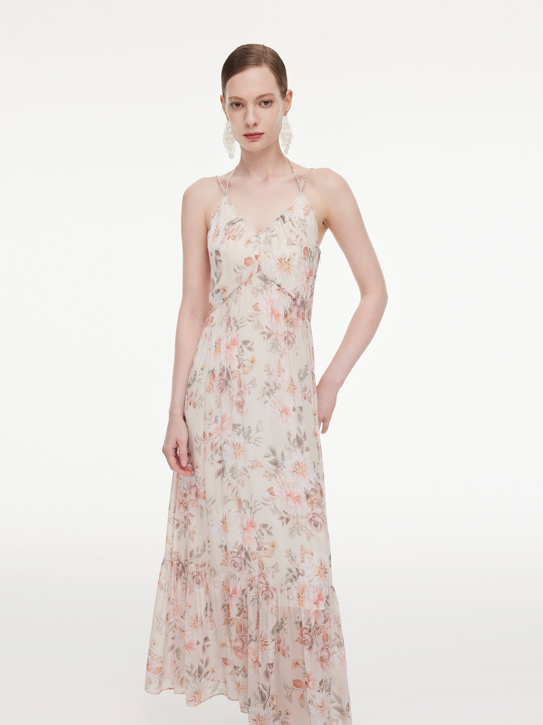 Mulberry Silk Watercolor Print Dress