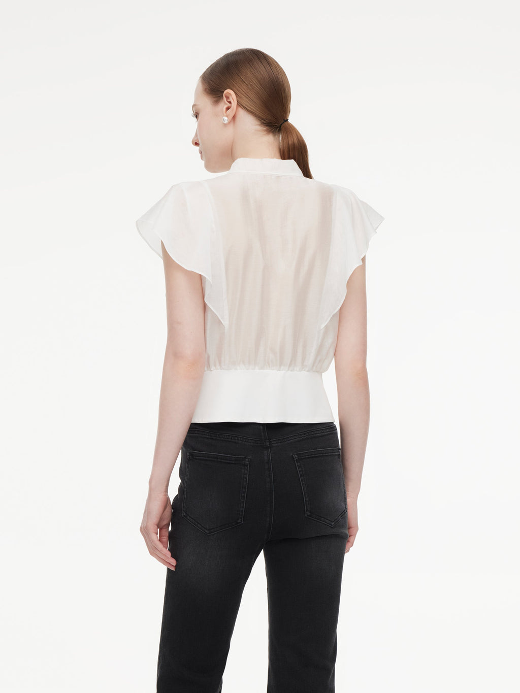 Cotton Ruffle Cap Sleeve