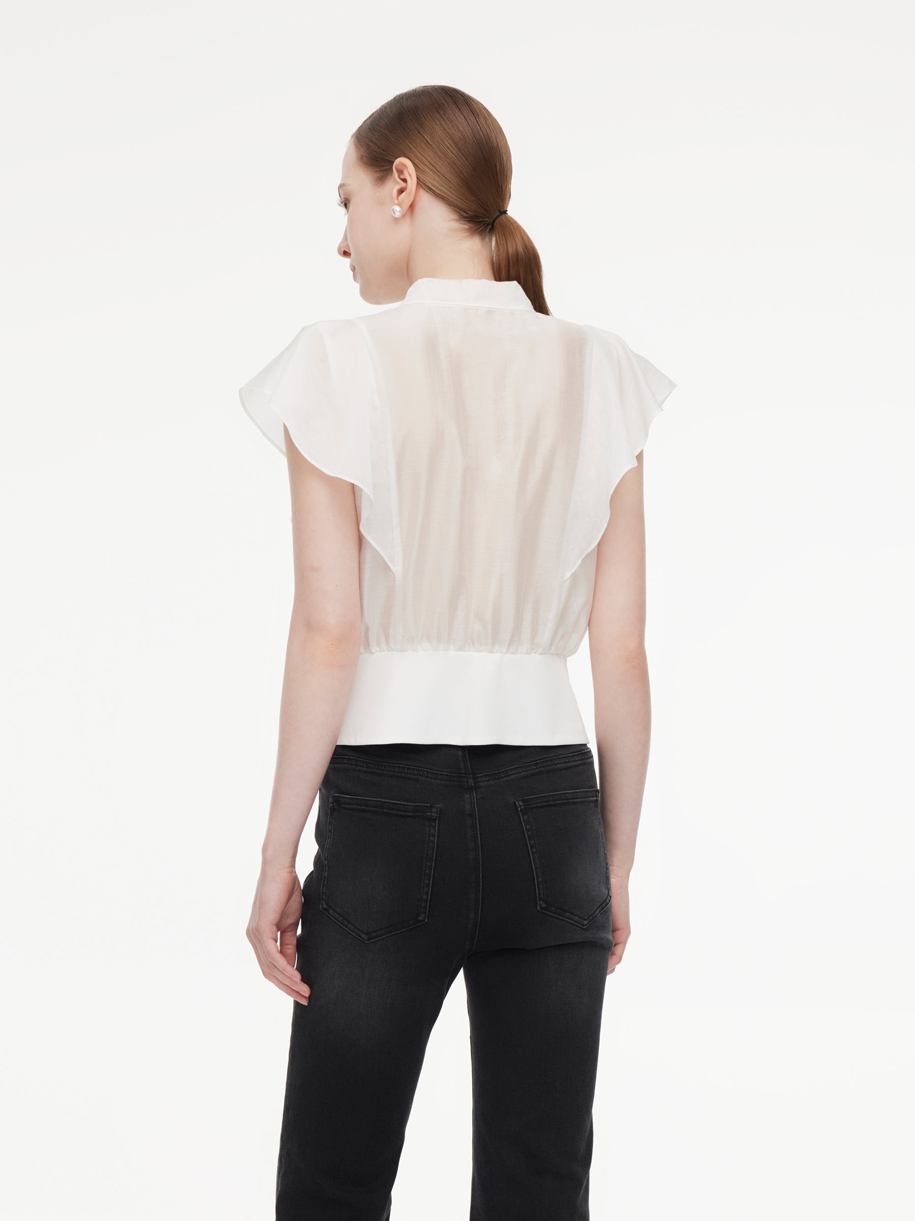 Cotton Ruffle Cap Sleeve