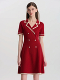 Tencel Lapel Knit Dress