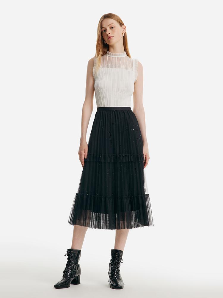 Tencel-Wool Lace Tank Top