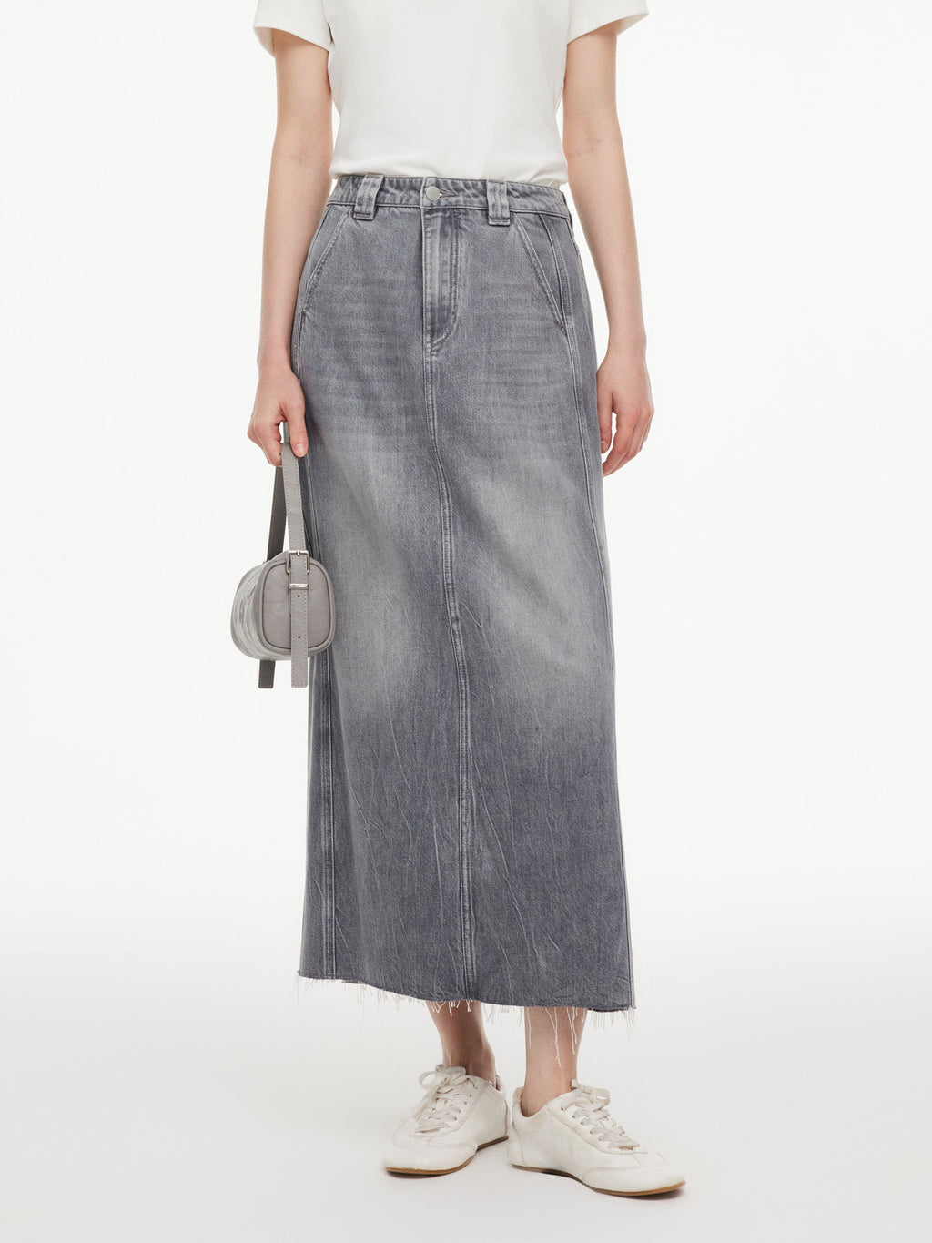 Breathable Straight Denim Skirt