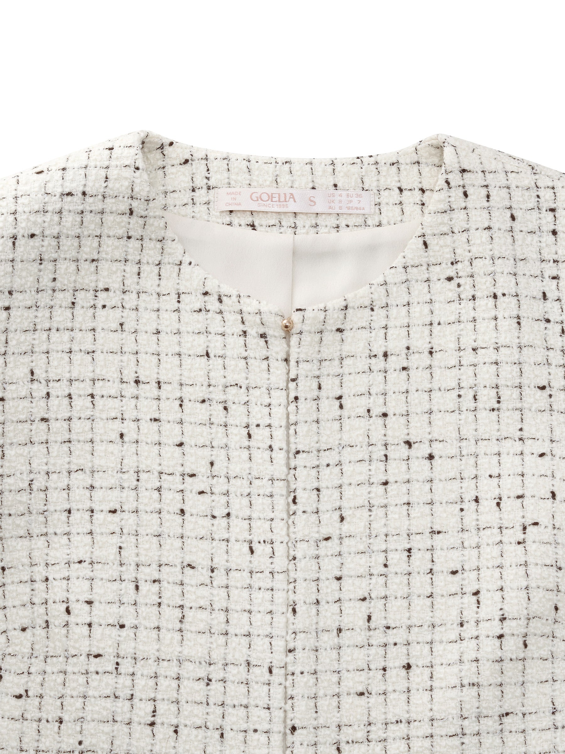 Wool Blend Frayed Hem Jacket