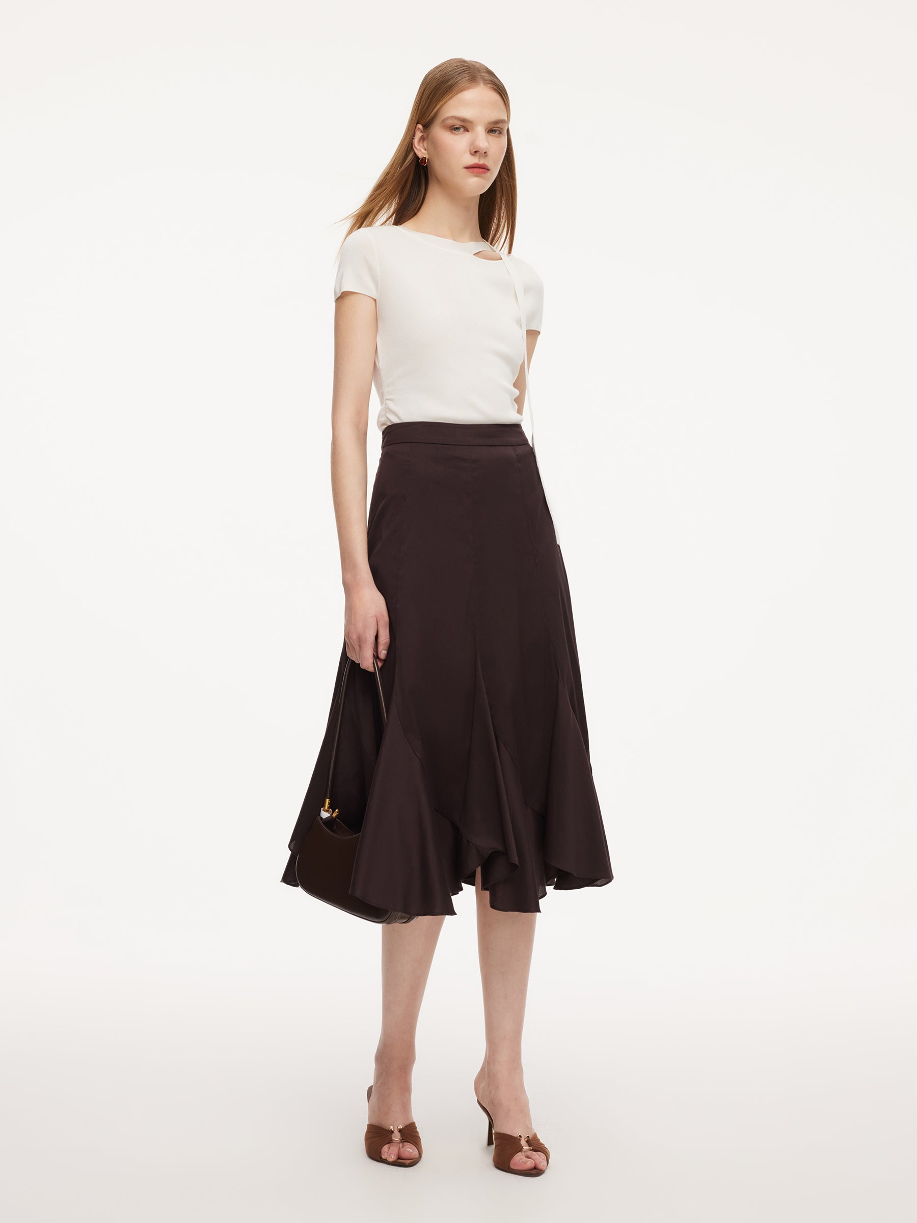 High-Waist Mermaid Cotton Skirt