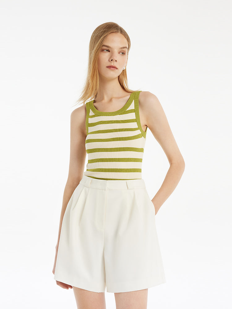 Striped Knit Fit Tank