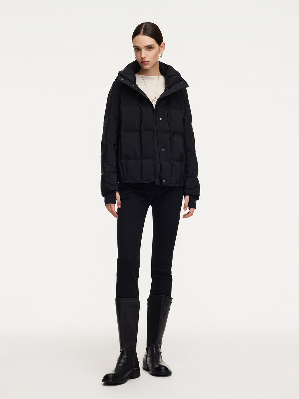 Double-Layer Hooded Collar