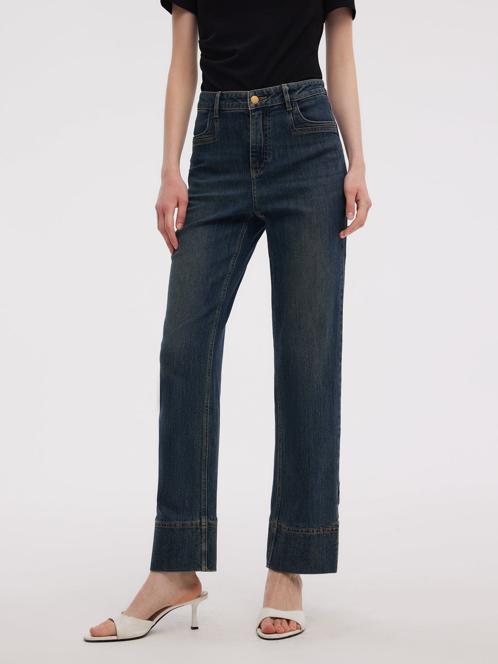 Ankle-Length Straight Denim