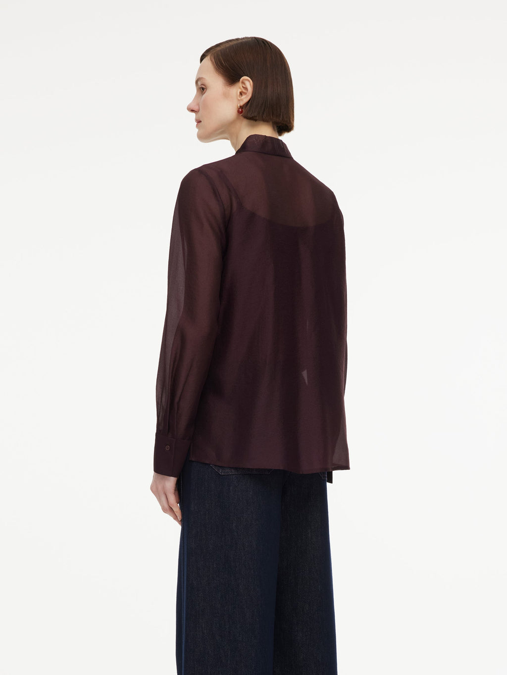 Tie-Front Bow Silk Top