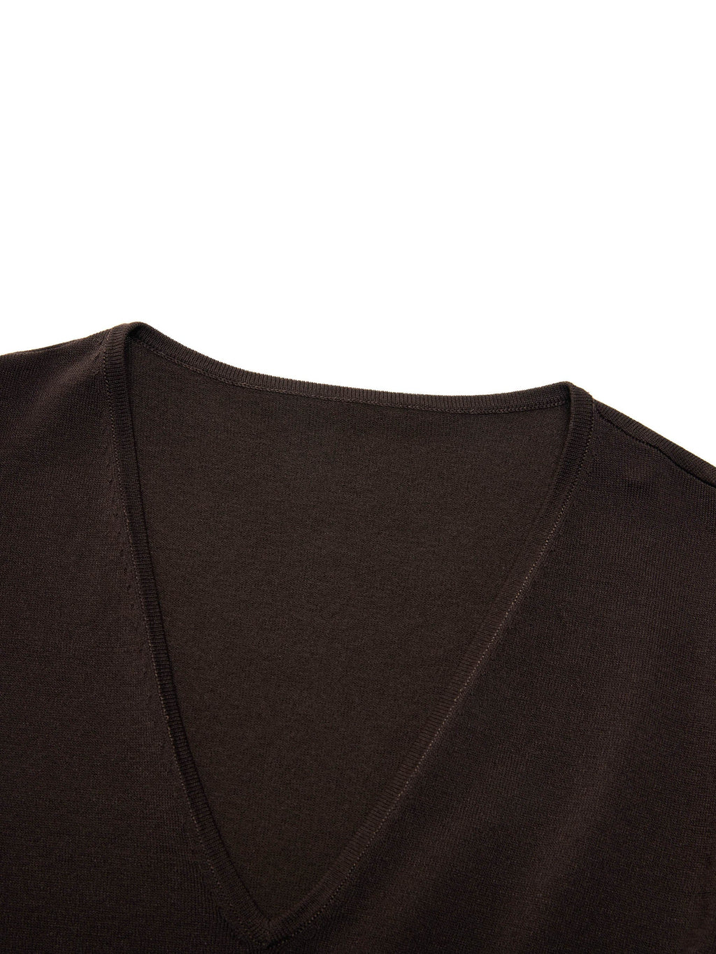 Tencel V-Neck Embroidered Crop