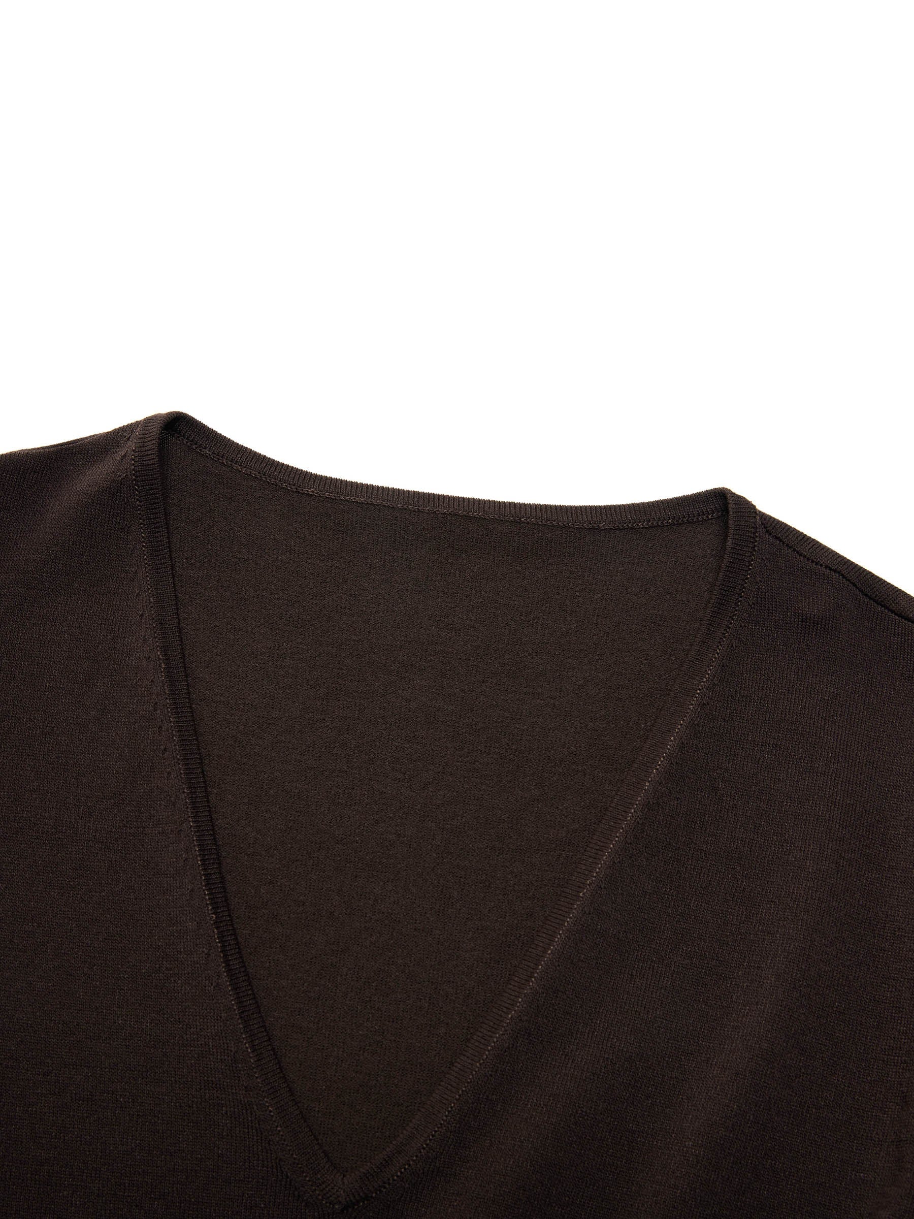 Tencel V-Neck Embroidered Crop