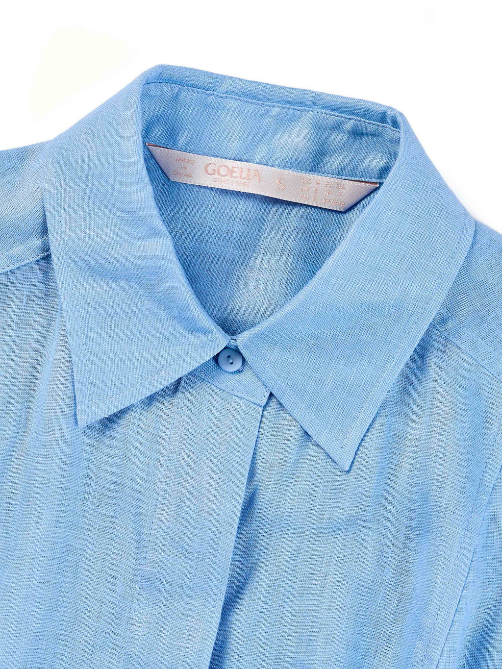 Linen Sleeveless Shirt Dress