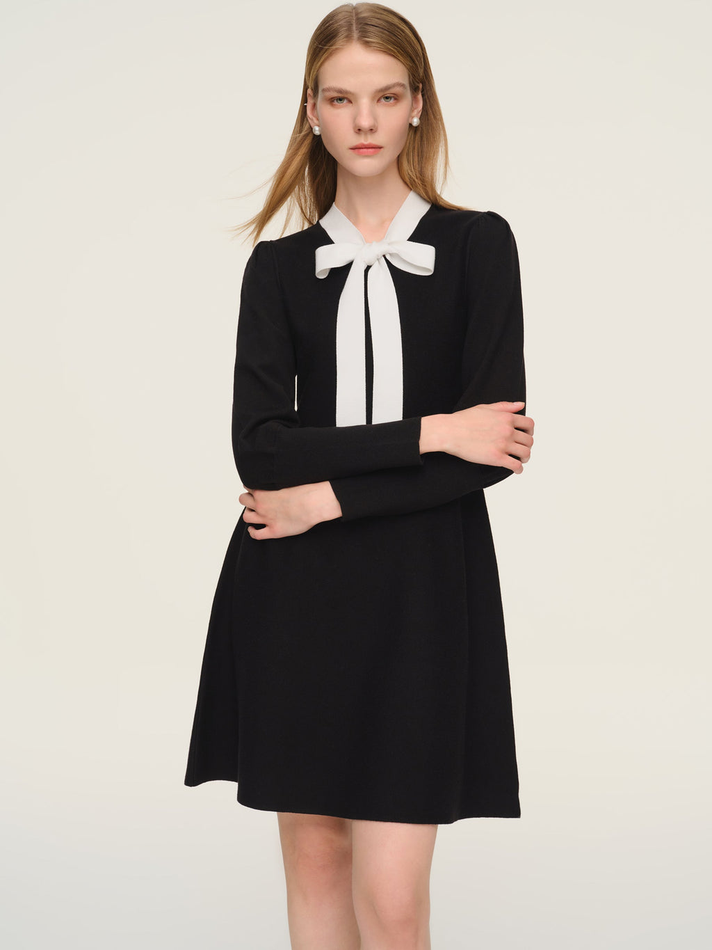 Tencel Tie-Front Mini Dress