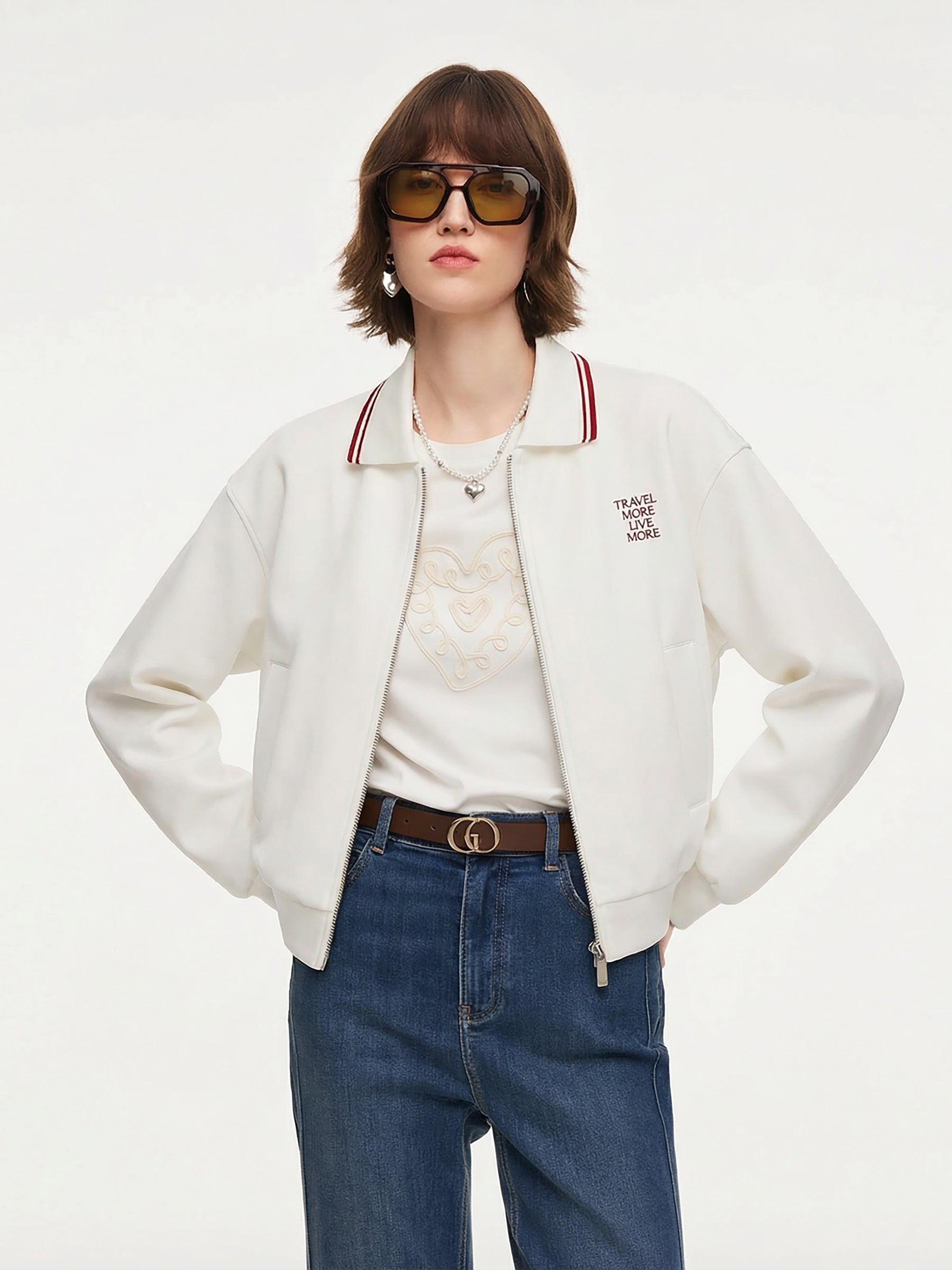 Cotton Letter Embroidery Jacket