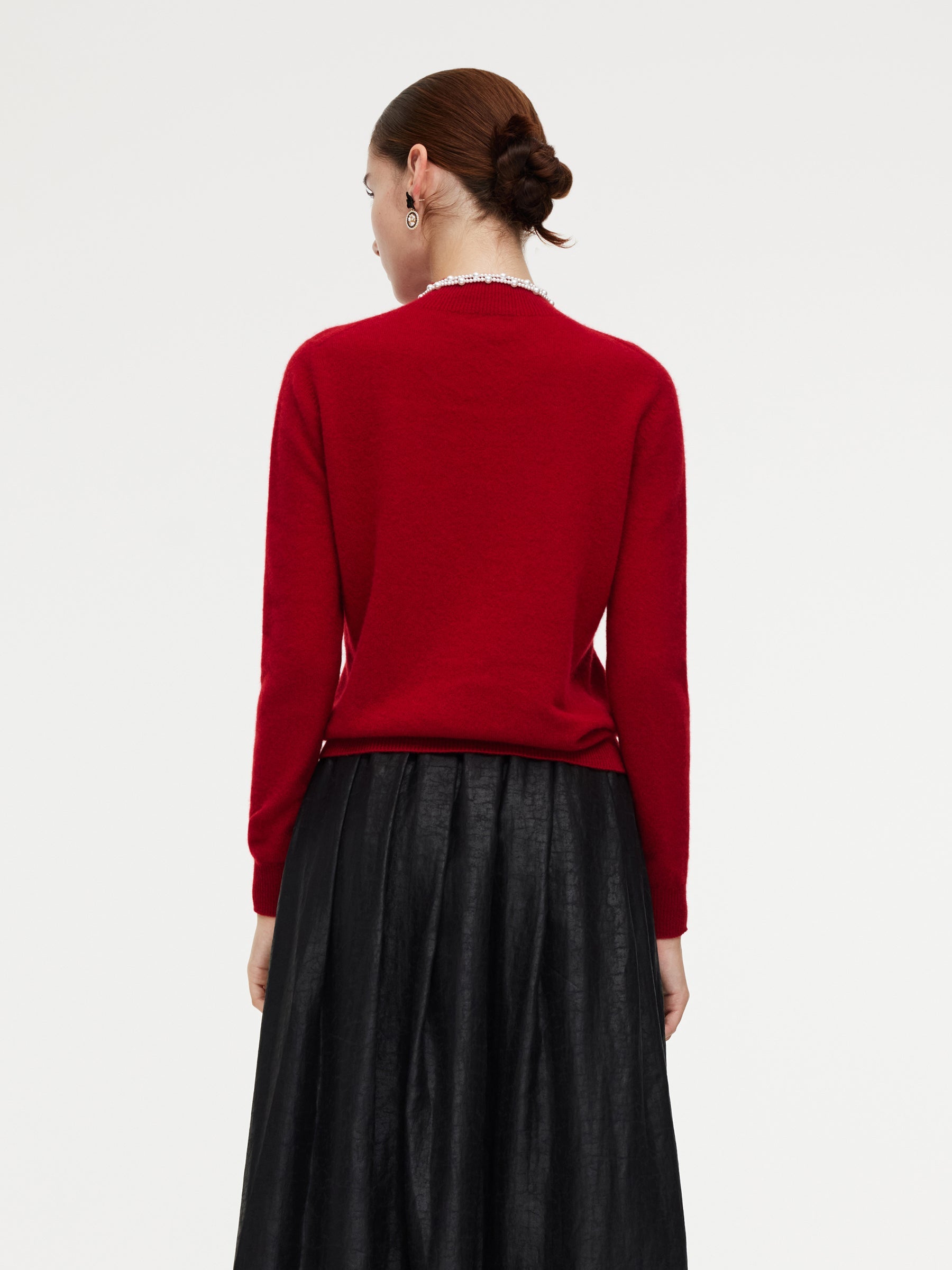 100% Cashmere Mock Neck Sweater