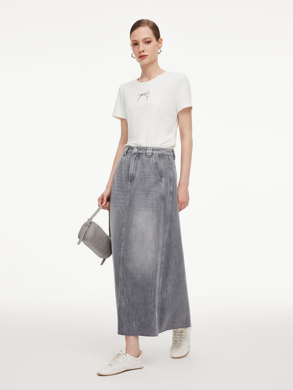 Breathable Straight Denim Skirt