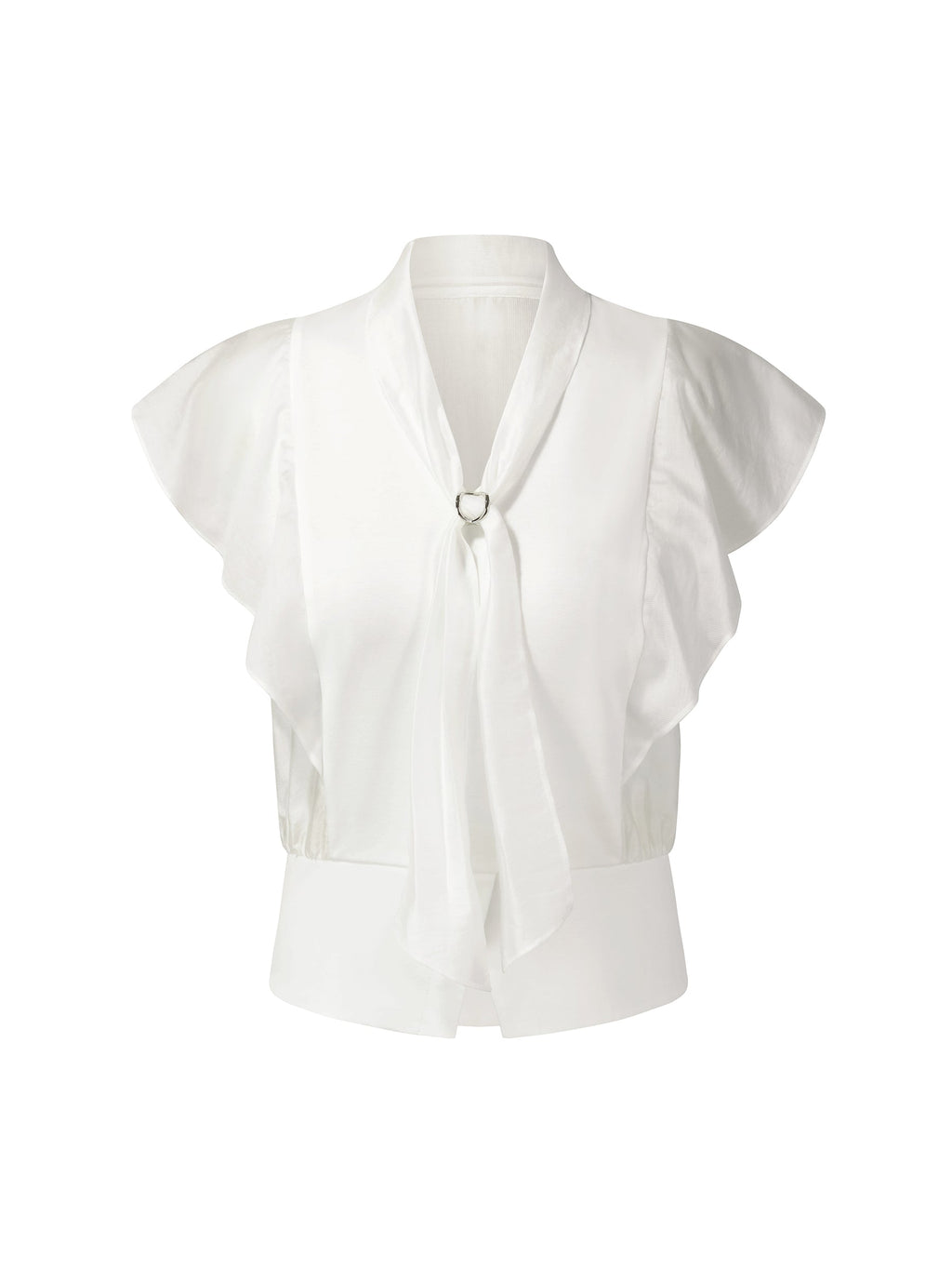 Cotton Ruffle Cap Sleeve