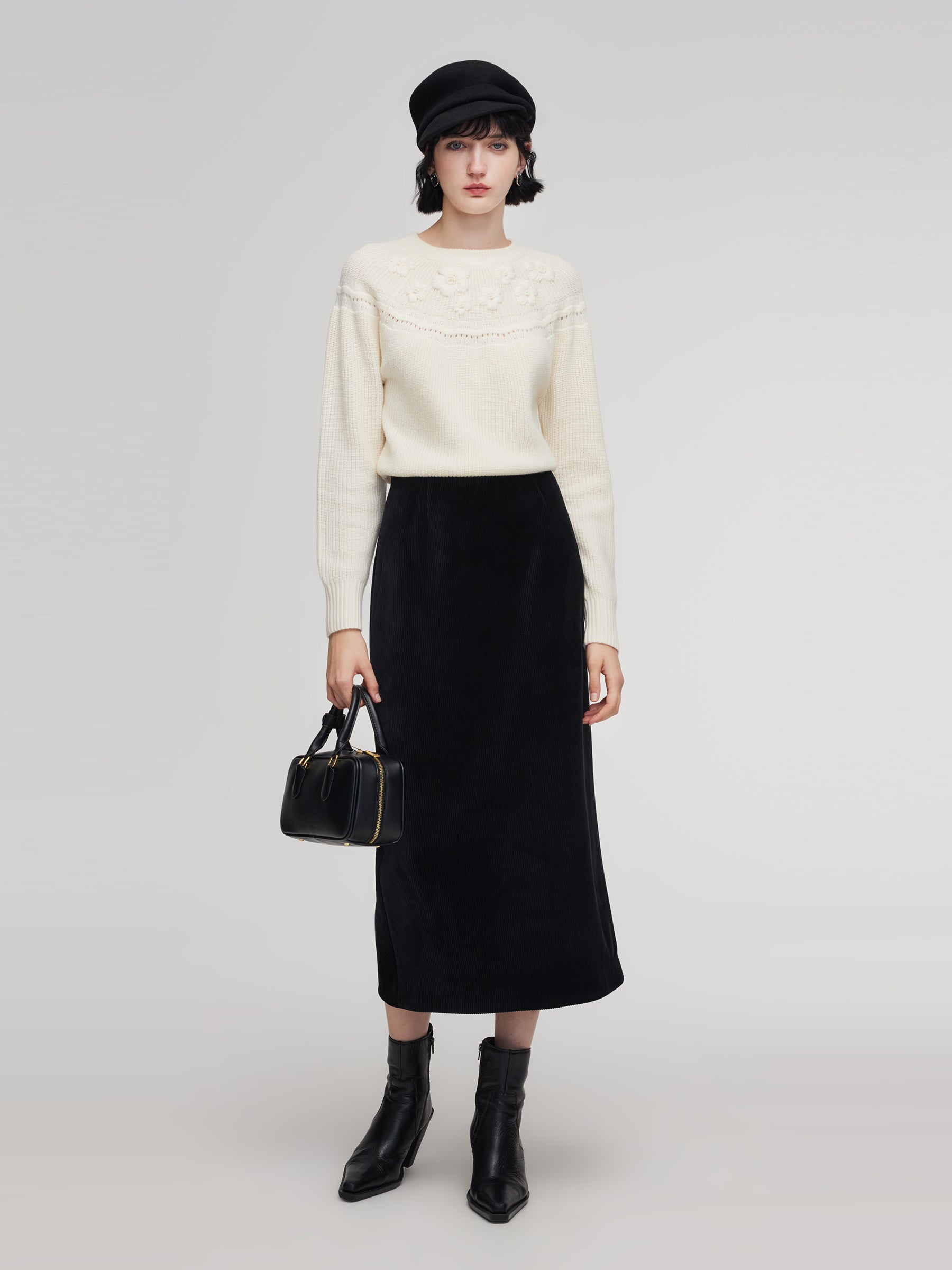 Wool Blend Embroidered Sweater