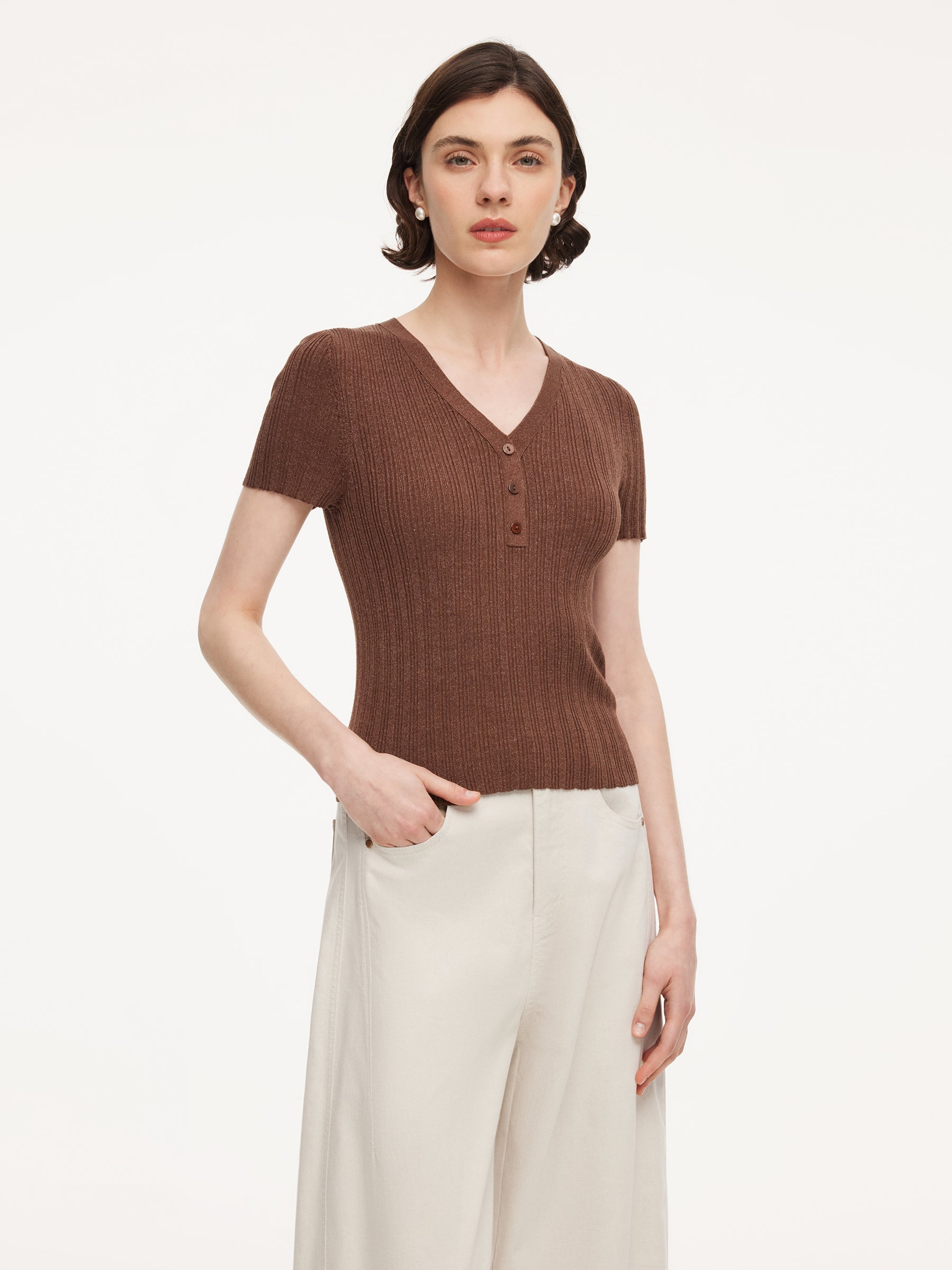 Tencel-Acetate-Linen Glitter Knit