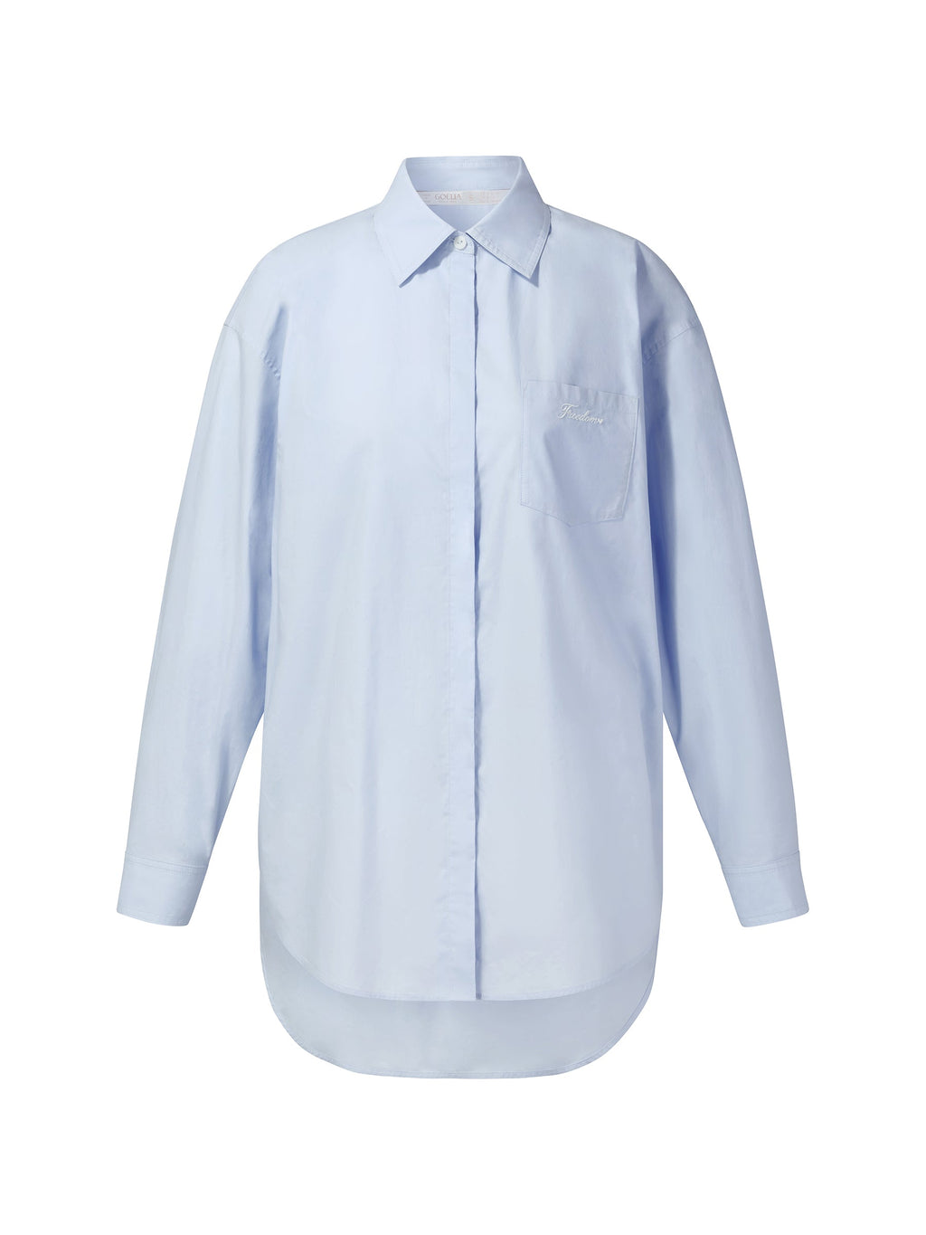 Oversized Letter Embroidered Shirt