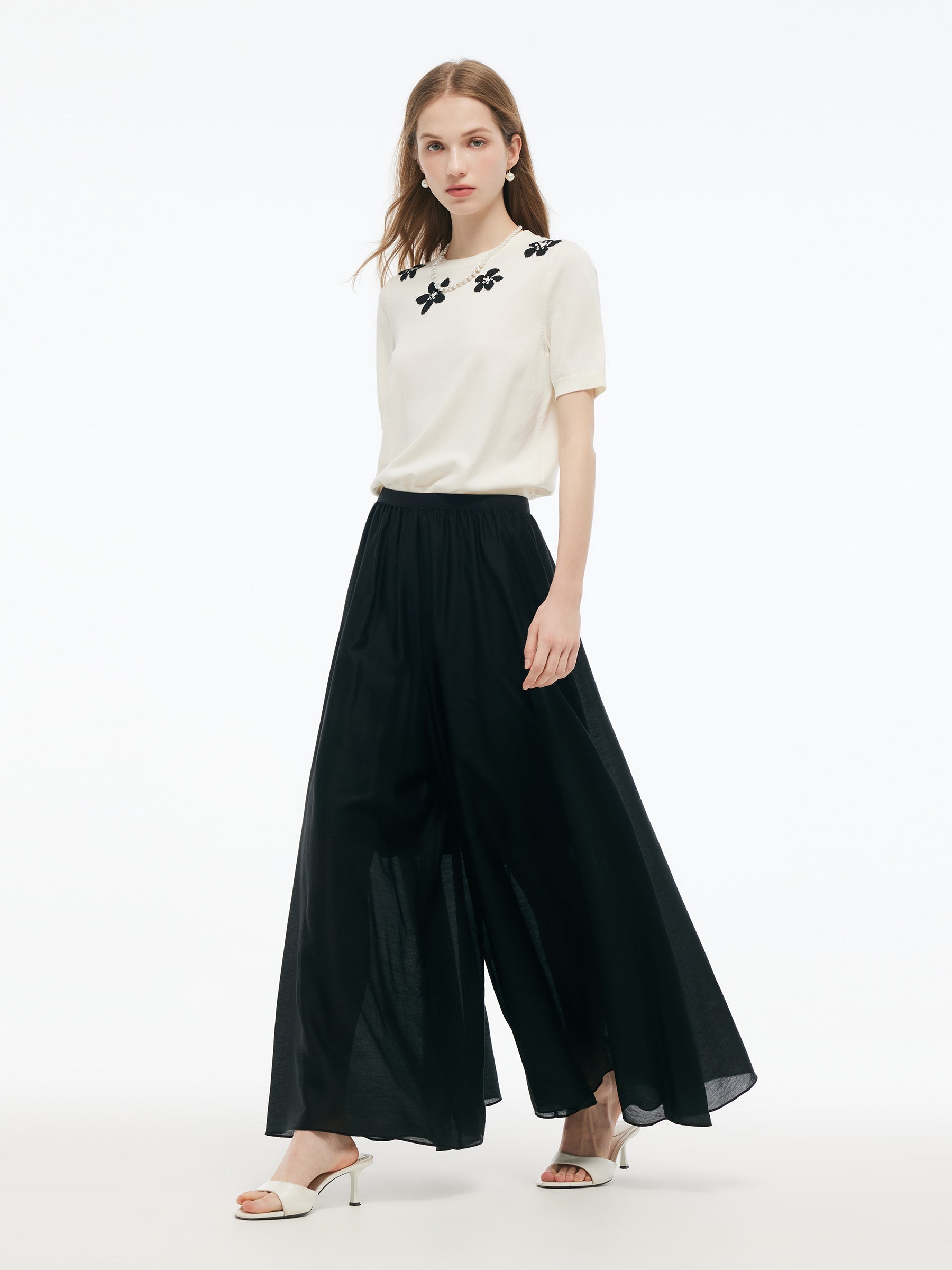 Tencel Wide-Leg Culottes