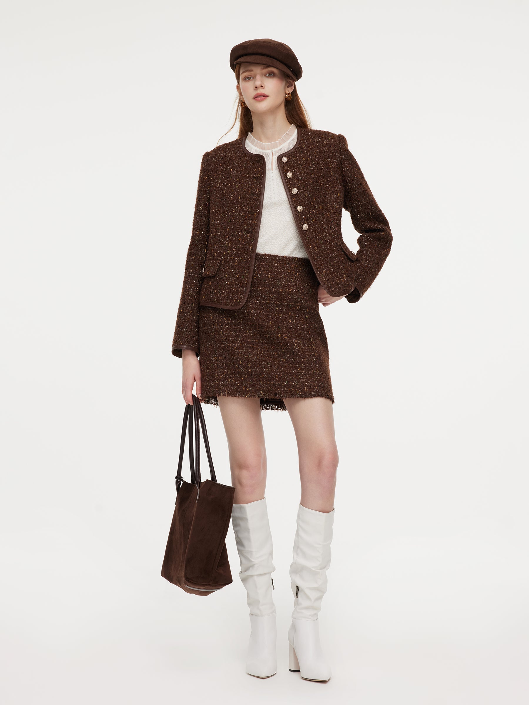 Wool Blend Sequin Jacket