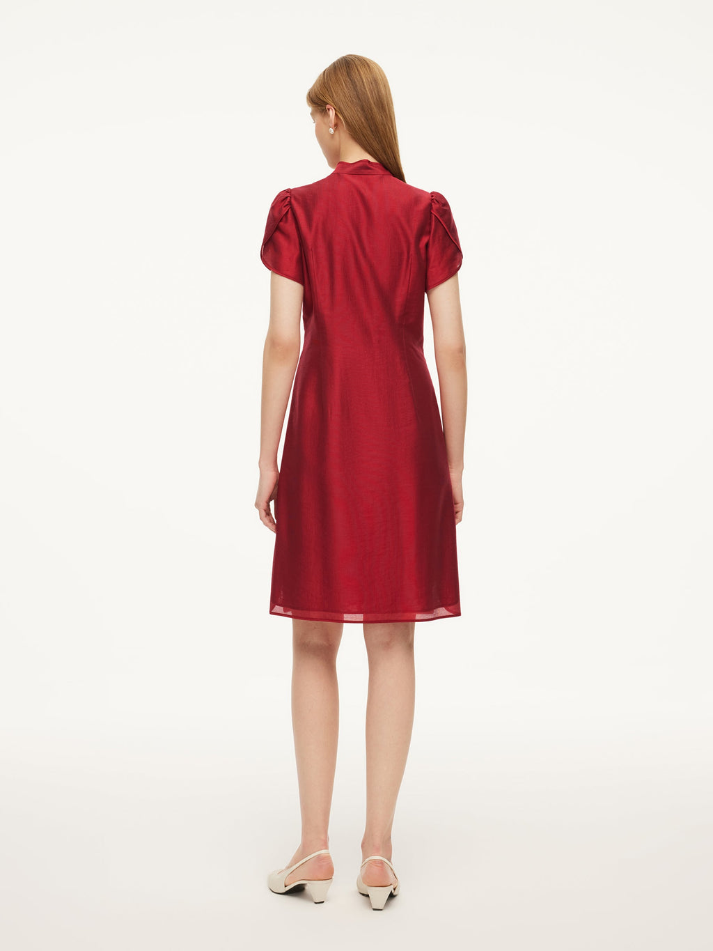 Tencel Qipao Mini Dress