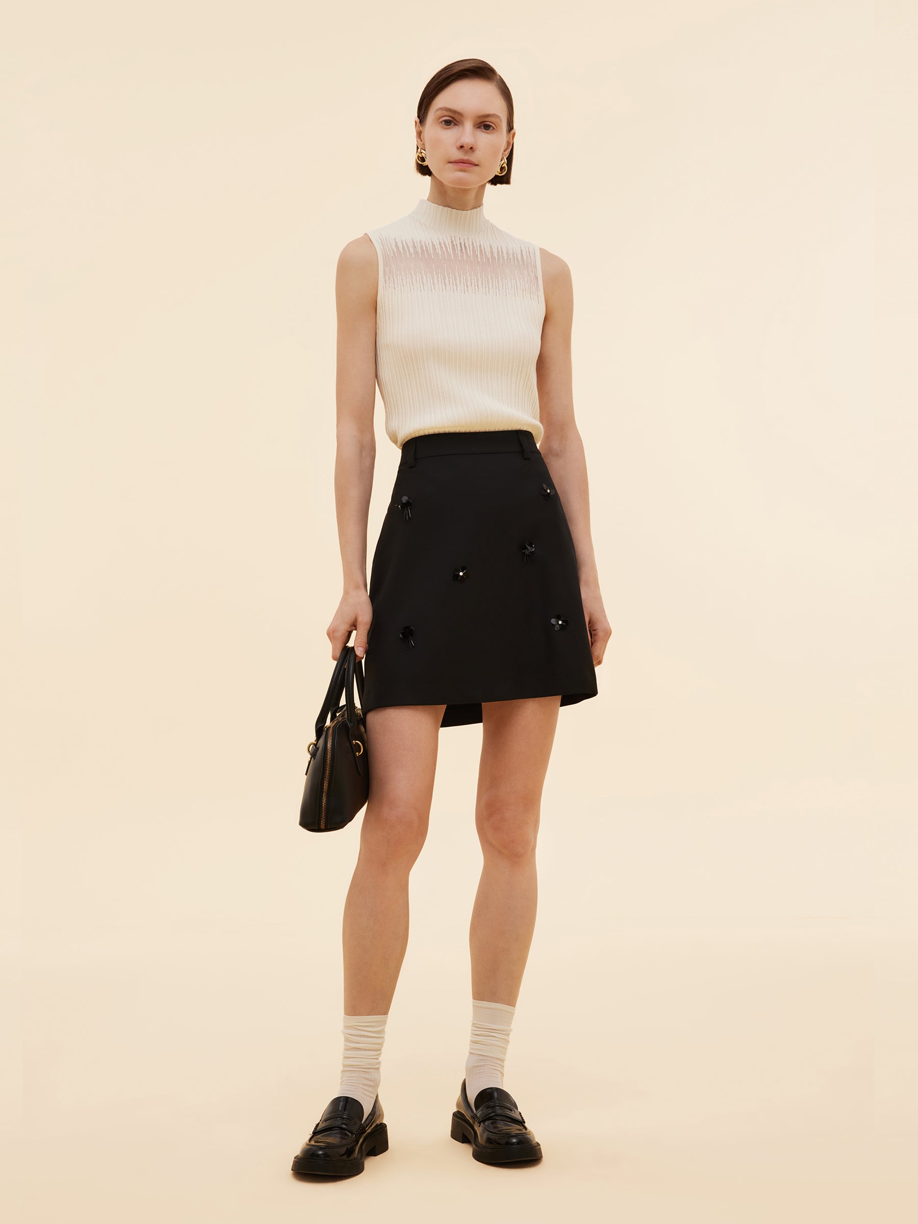 Lace-Textured Tencel Tank