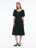 Cotton Blend Sweetheart Dress