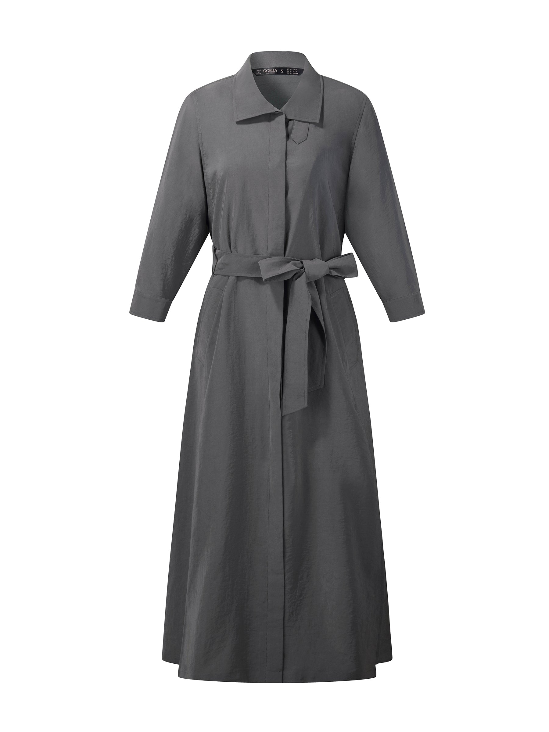 Triacetate Drape Trench