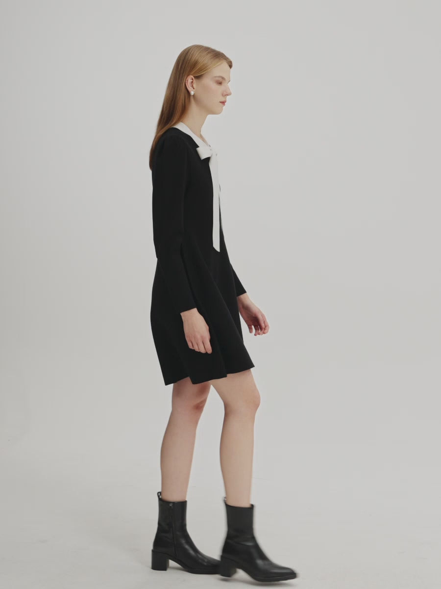 Tencel Tie-Front Mini Dress