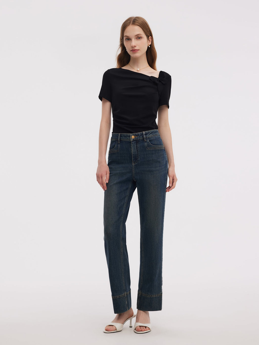 Ankle-Length Straight Denim