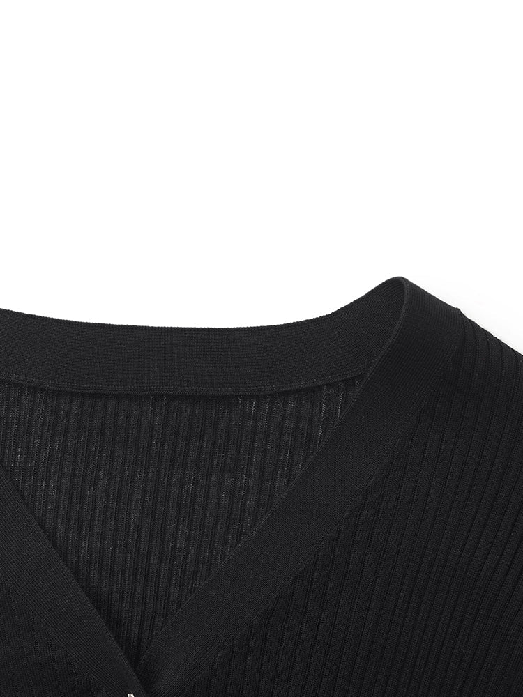 Tencel-Silk V-Neck Cardigan