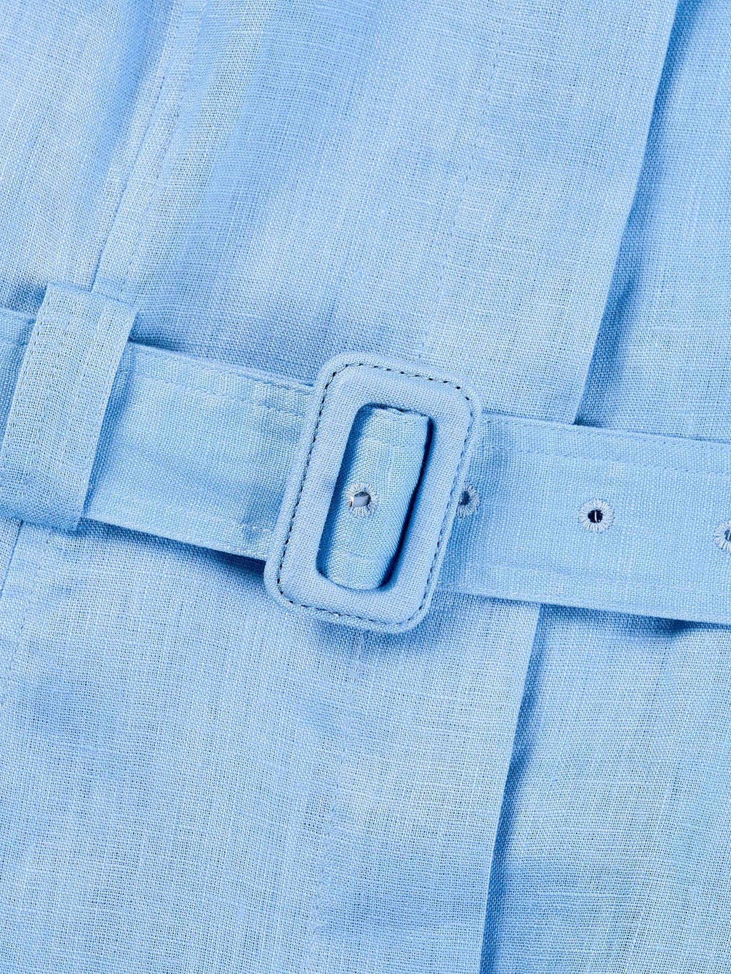 Linen Sleeveless Shirt Dress