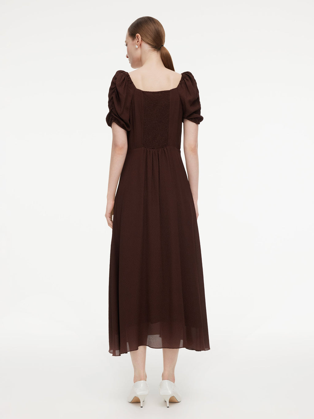 Mulberry Silk Square Neck Maxi Dress